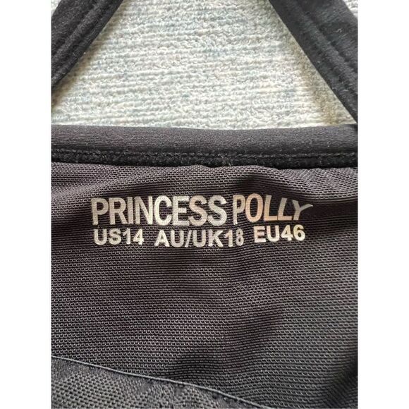 Princess Polly Black Feel Good Contour Athletic Activewear Catsuit US Size 14 - Picture 3 of 7